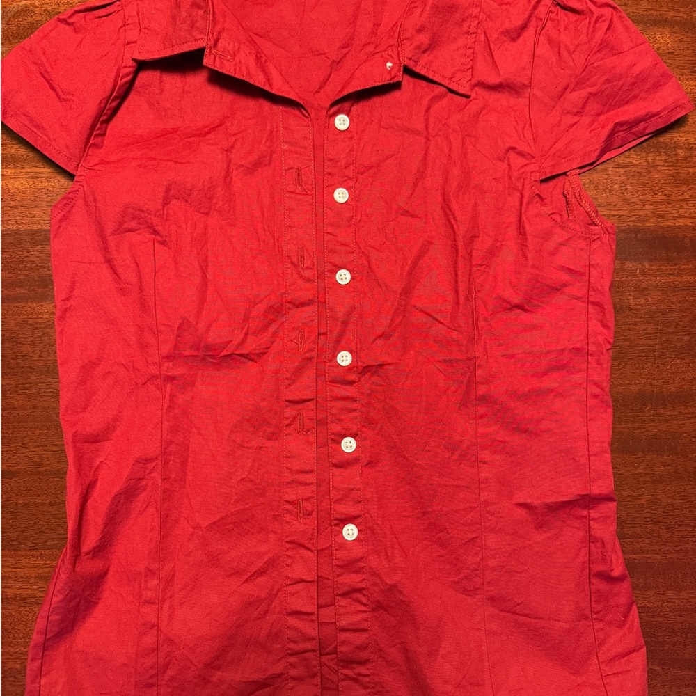 Brandy Melville Vibrant Red Casual Shirt